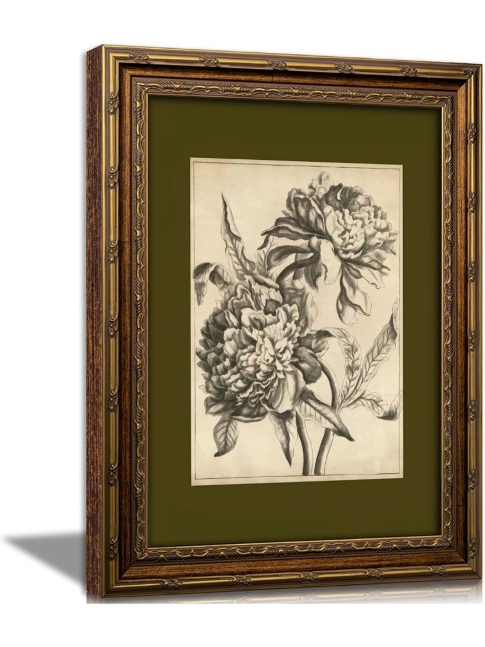 Vintage Floral Canvas Wall Art - Retro Botanical Print for Home Decor